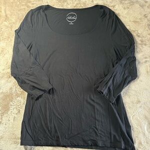 INC International Concepts Women's Elegant Black Blouse